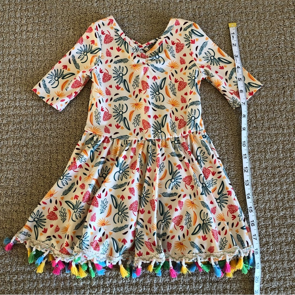 Dot Dot Smile Girls Summer Tassel Dress